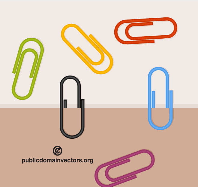 paperclips vector image ai eps UIDownload