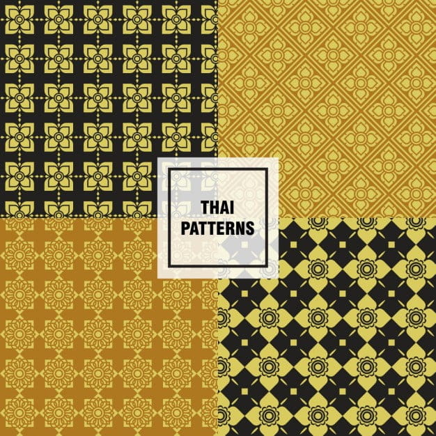 Thai patterns collection eps vector UIDownload