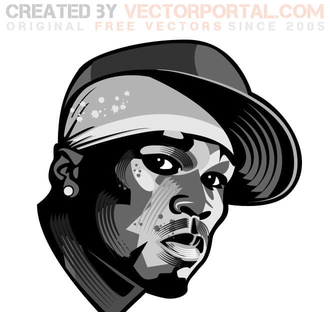 Rapper 50 Cent Vector Portrait Ai Eps Uidownload