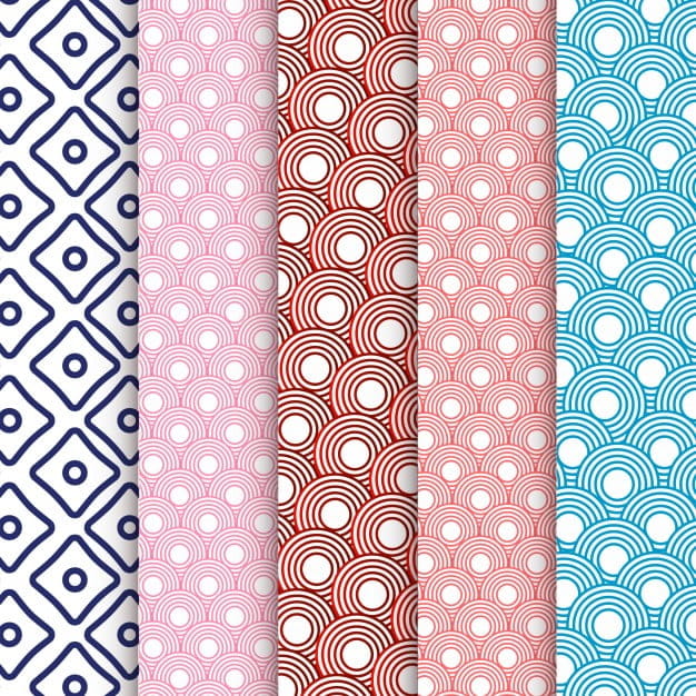 Elegant chinese pattern set eps vector UIDownload