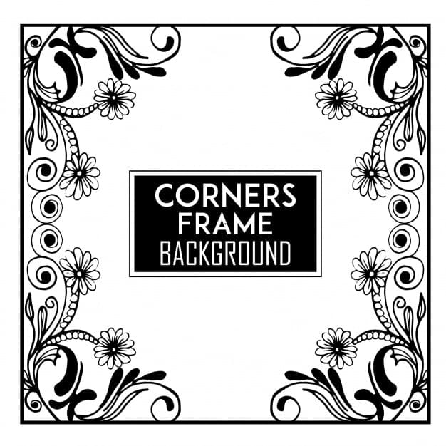 Floral frame background eps vector UIDownload