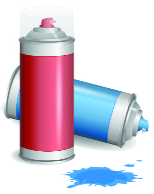 Different Spray paint elements vector material UIDownload