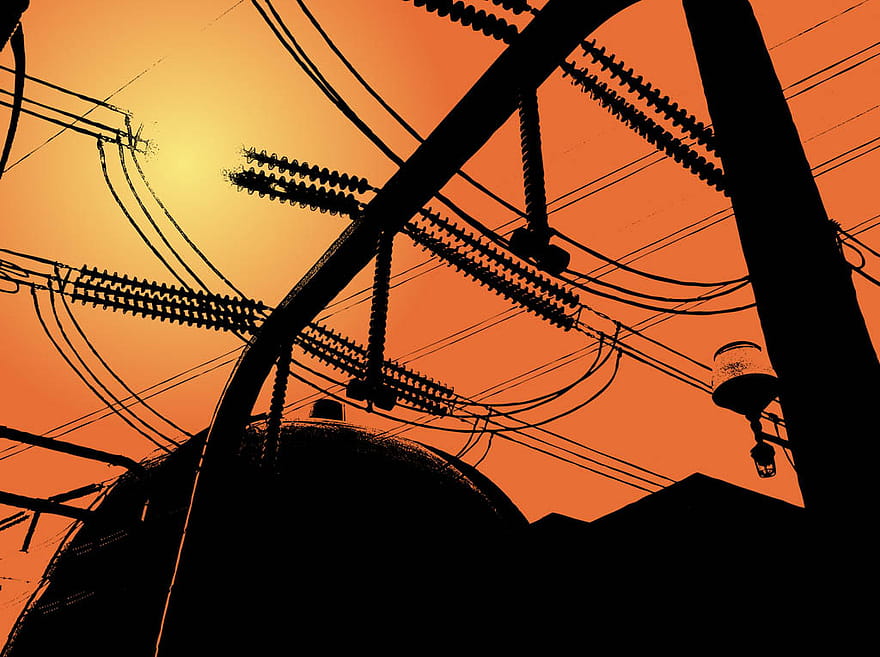 Power Lines Background ai vector UIDownload