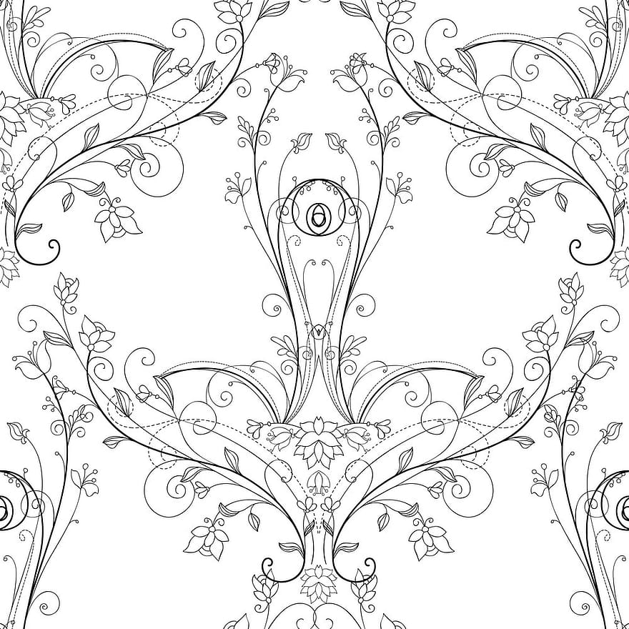 Damask seamless pattern vector eps ai UIDownload