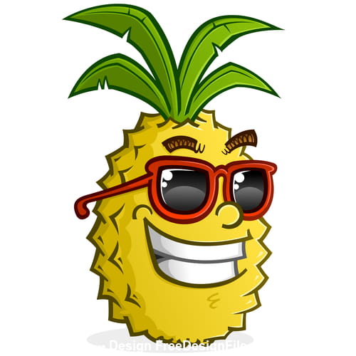 Pineapple cartoon vector eps UIDownload