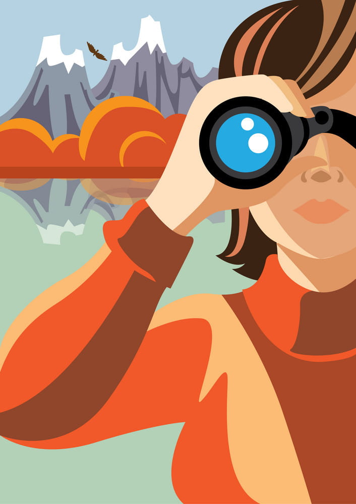 A través del vector binocular ai eps UIDownload