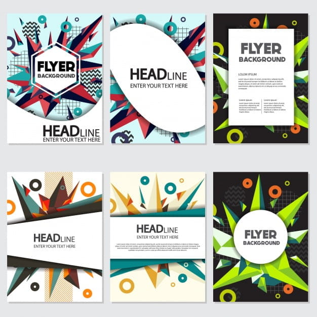 Abstract flyer design eps vector UIDownload