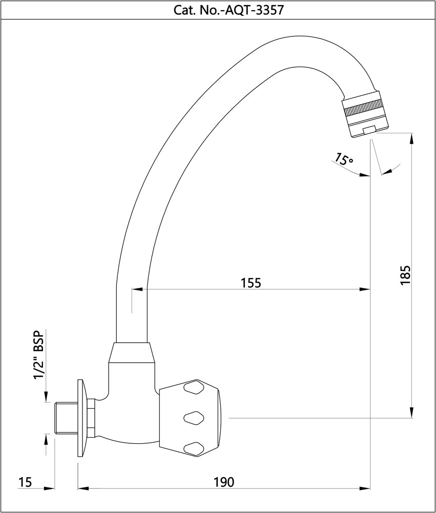 Astra Monoblock Sink Tap Swivel Pipe Spout Jaquar UAE