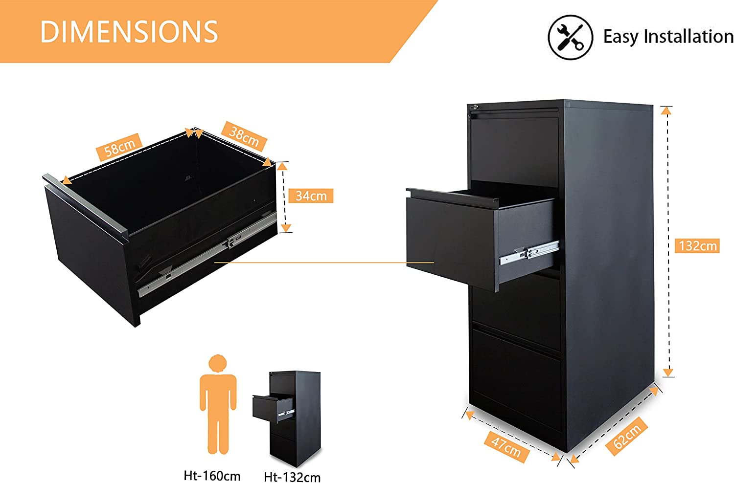 Mahmayi Godrej OEM File with Lock, 4 Large Storage steel