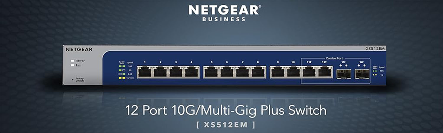 NETGEAR XS512EM 12-Port Gigabit Managed 5-speed Networking Switch with