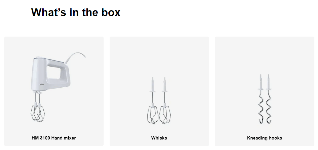 Braun MultiMix 1..Hand Blender Hand Mixer, 1.4.m, 400W, 207.mm, 76.mm, HM1010WH Min 1 year