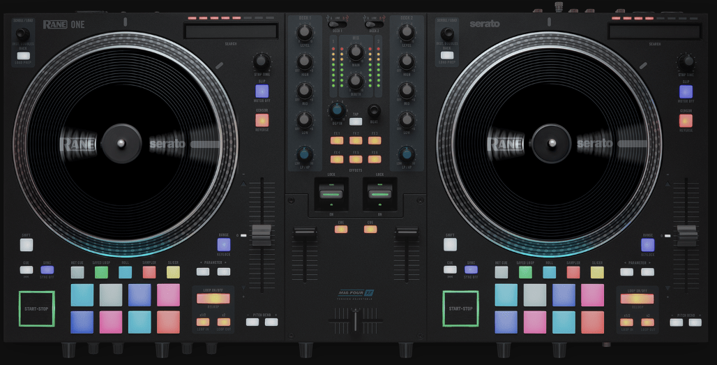 Rane DJ One Professional 2 Channel Motorized DJ Controller, For Serato, 24bit PCM, 48 kHz, 113