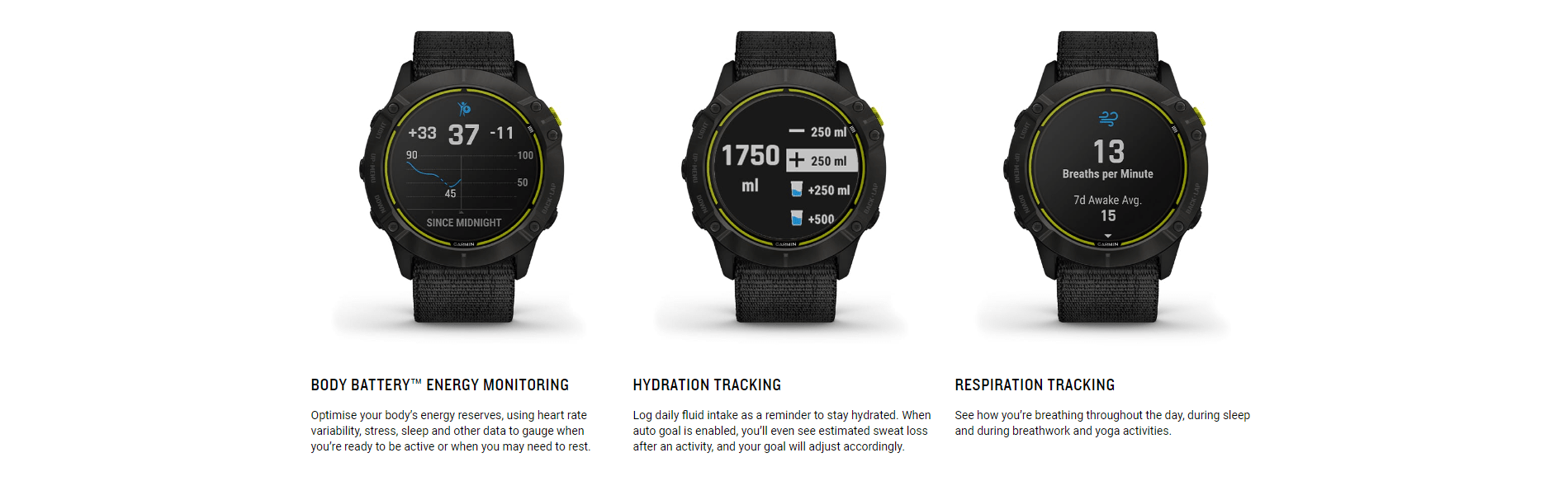 Garmin Enduro Smartwatch, 1.4" MIP Display, Power Glass Lens Material
