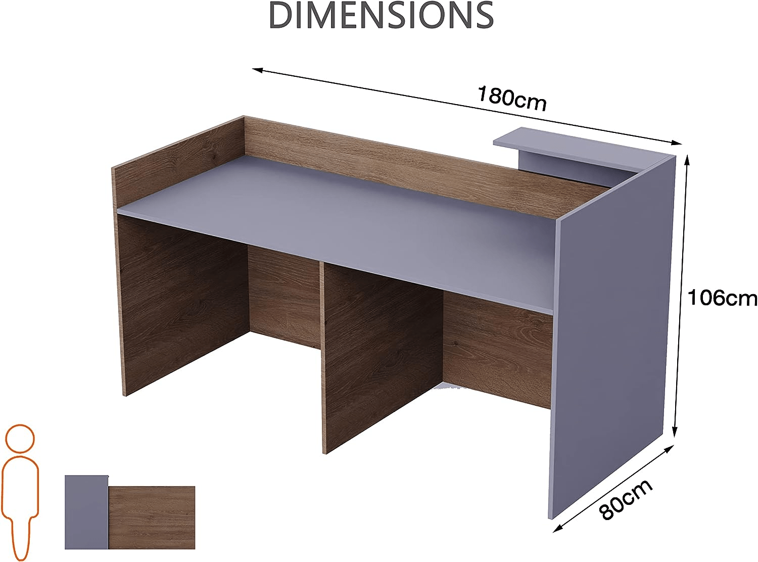 Mahmayi REC2 Designer Reception Counter Desk, Front Office Desk