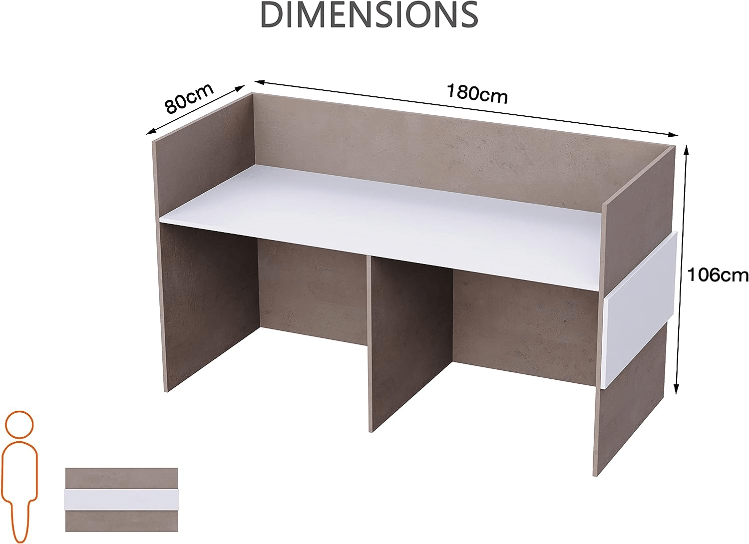 Mahmayi REC1 Reception Counter Desk, Front Office Desk, Office