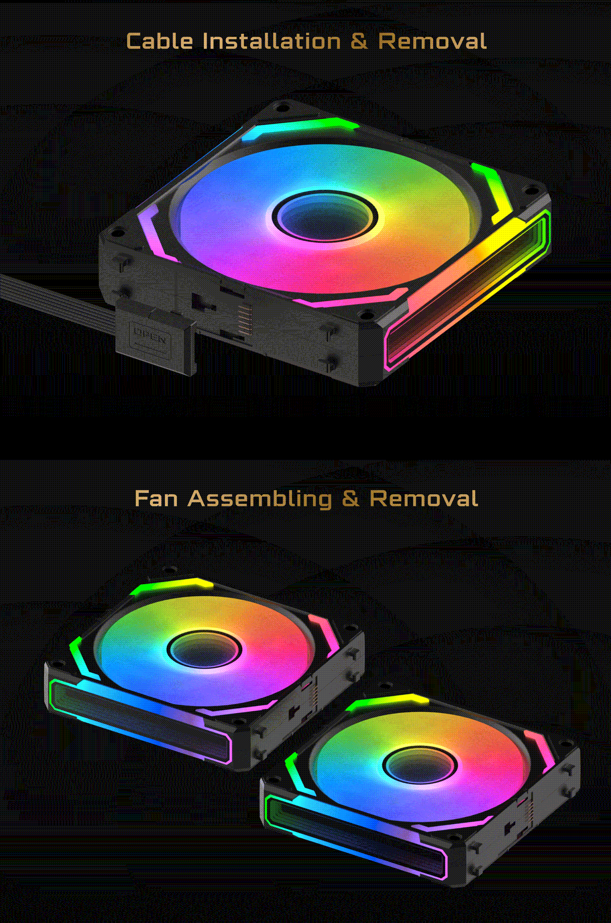 Xigmatek Starlink Ultra Easy Clip On and Smart Link Case Fan (3 Pcs) Black