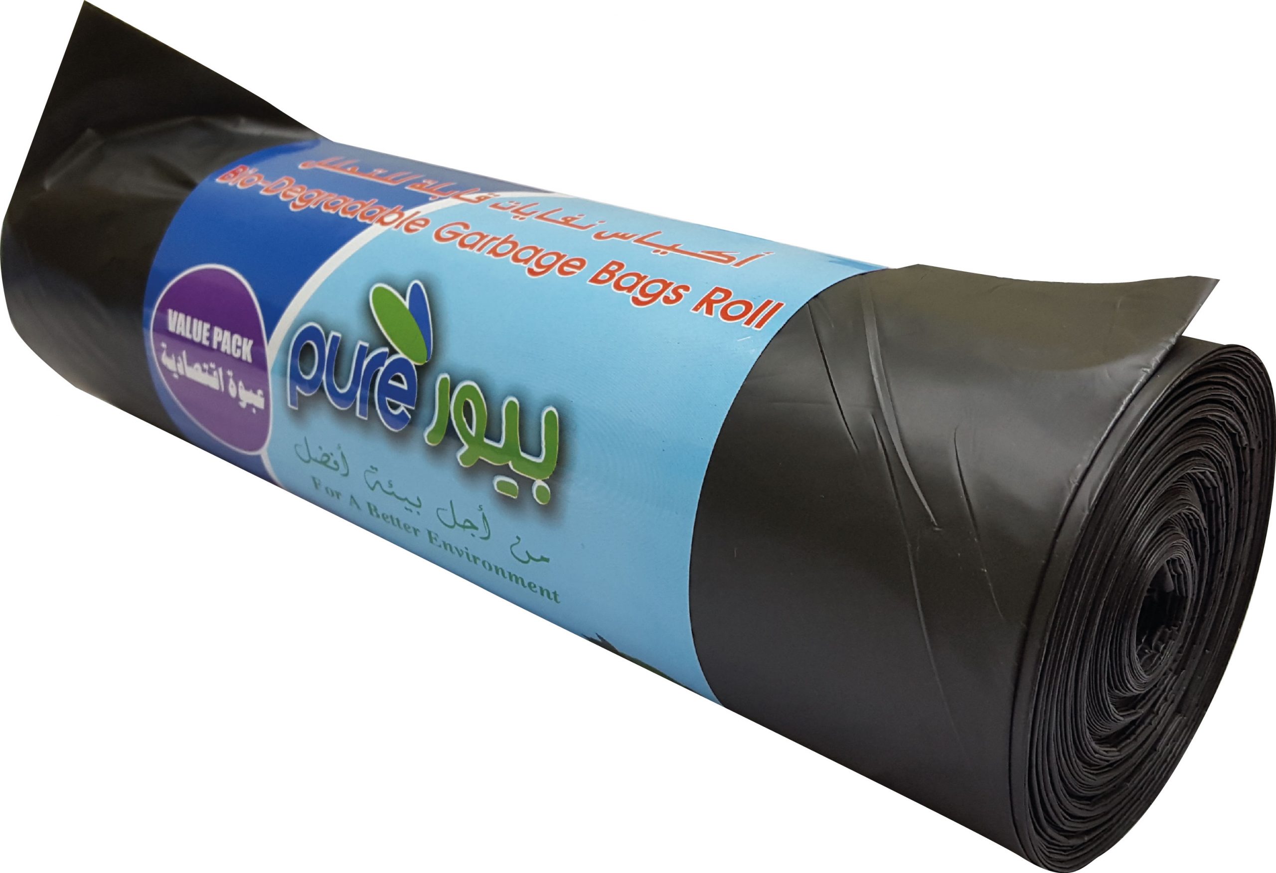 HDPE VIRGIN BIO DEGRADABLE GARBAGE BAGS ROLL 80CMX110CM, 45GAL, 20BAGS