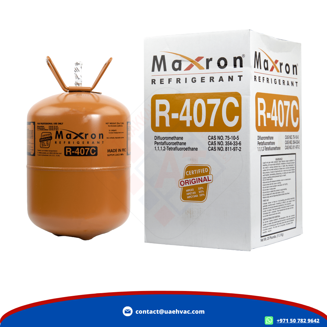 R407C Refrigerant MAXRON HVAC AC Spare Parts Supplier in UAE