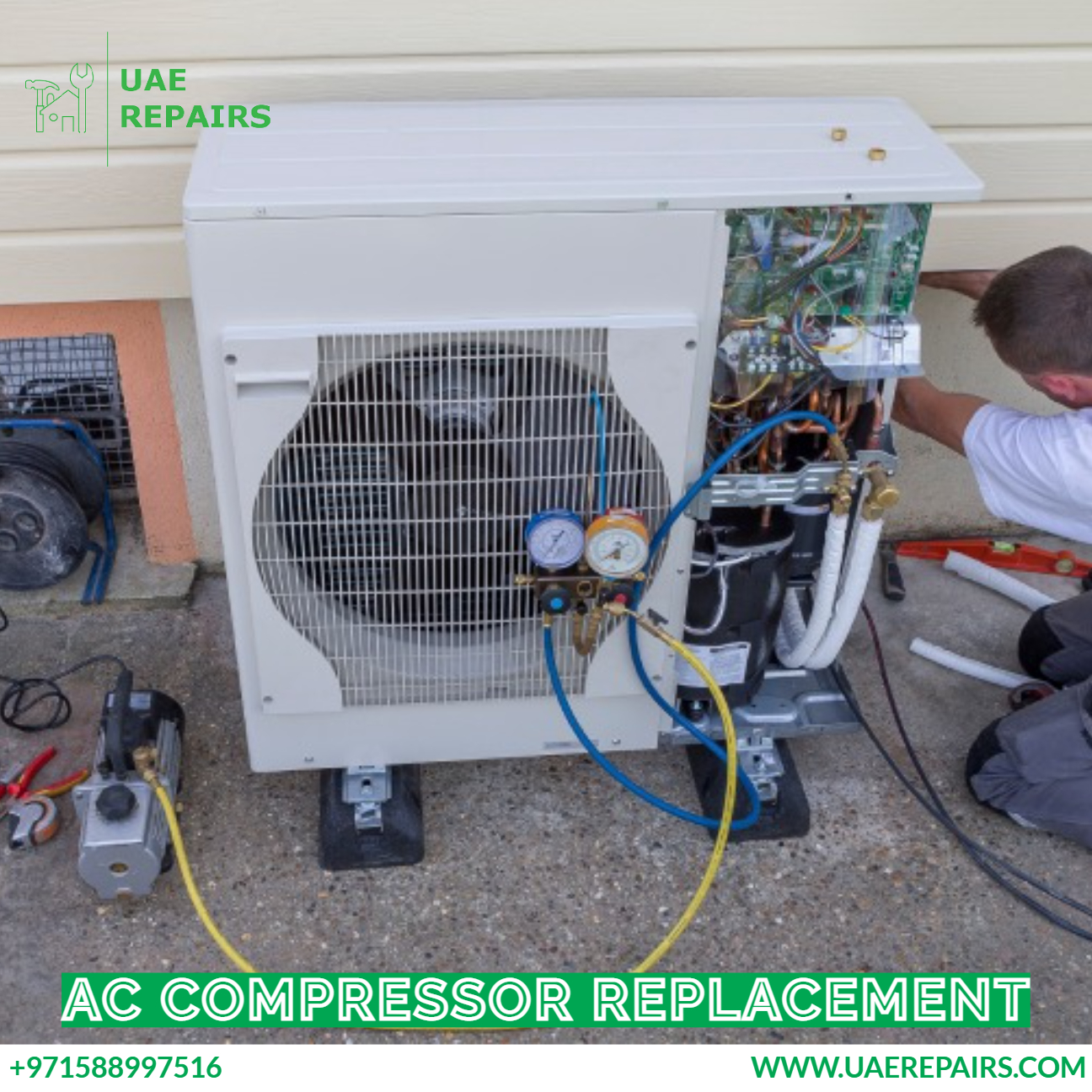 Ac Compressor replacement +971588997516 UAE REPAIRS