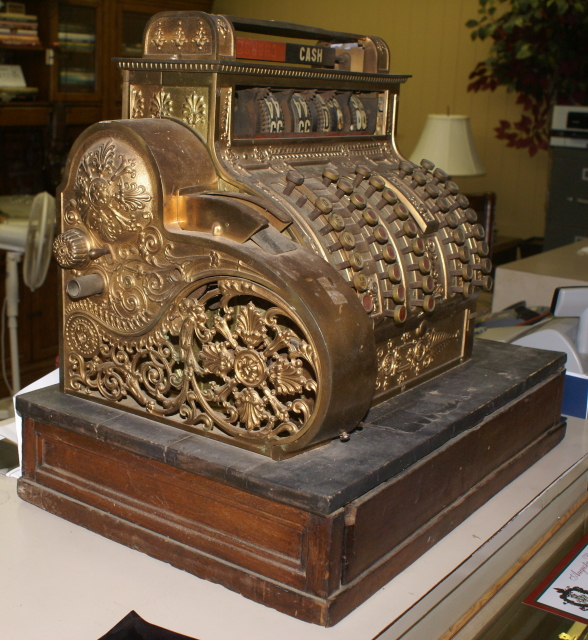 Antique National Cash Register in solid brass