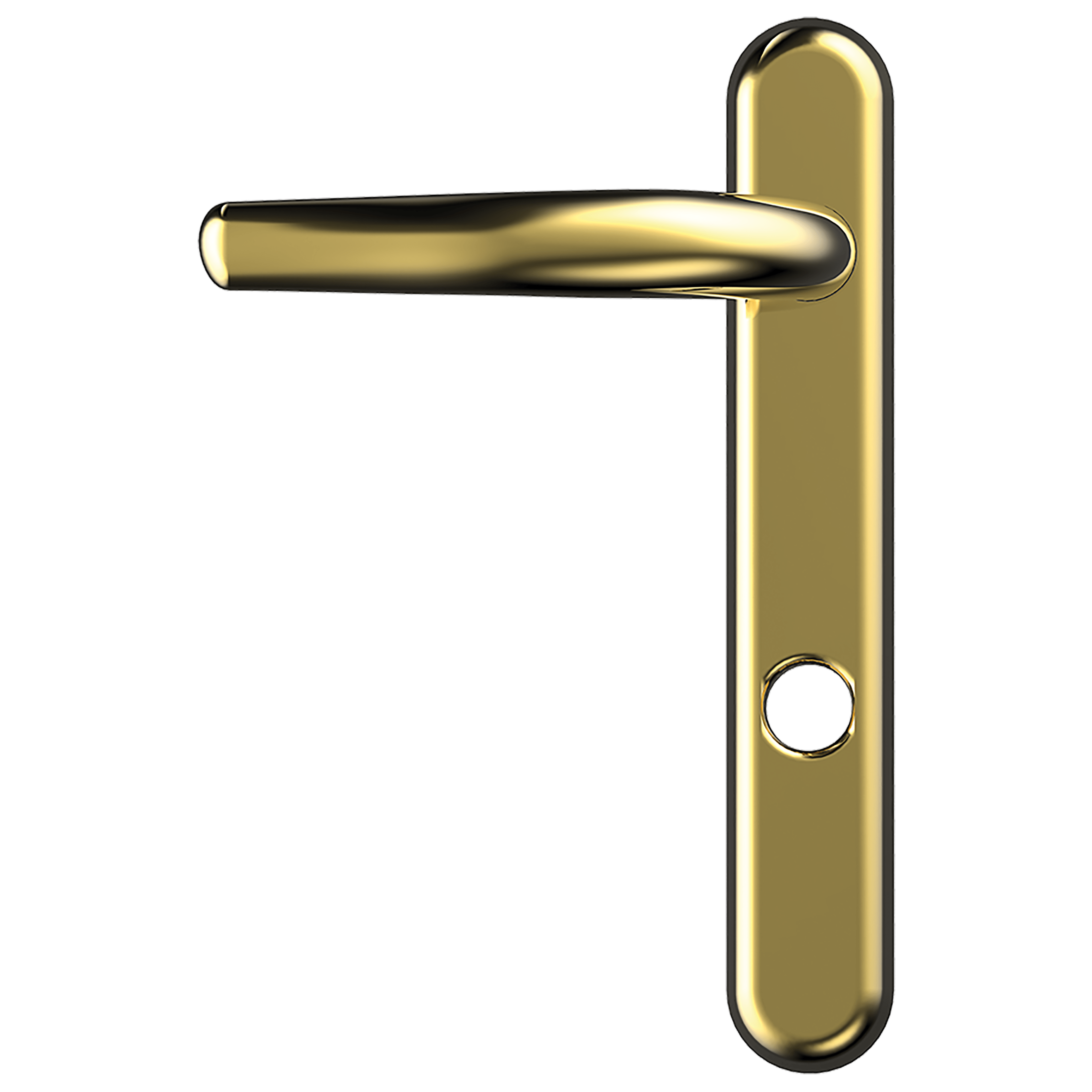 UAP Short 219mm Backplate High Security Front Door Handle