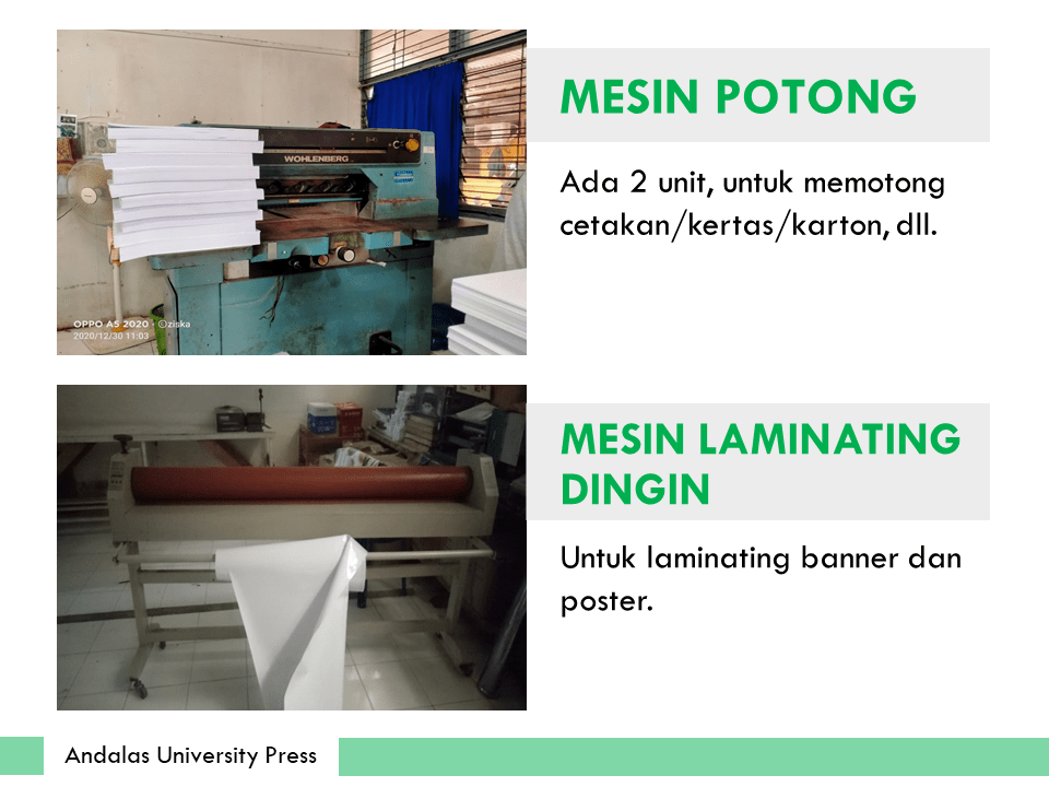 Mesinmesin yang Dimiliki UAPress