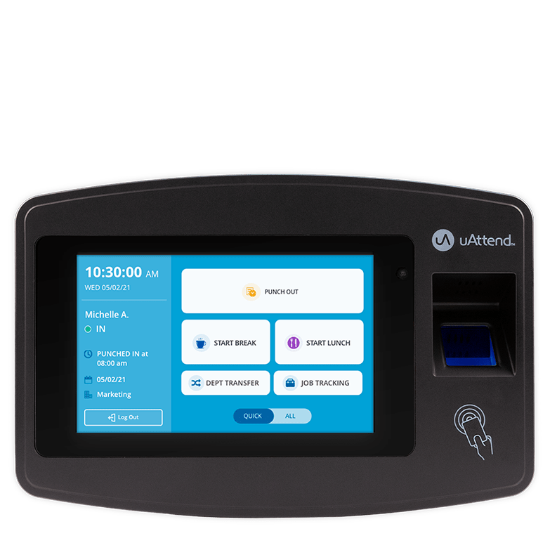 Touch Tablet WiFi Time Clock JR2000 uAttend Canada