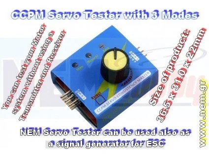 Servo - ESC Tester 3-Modes