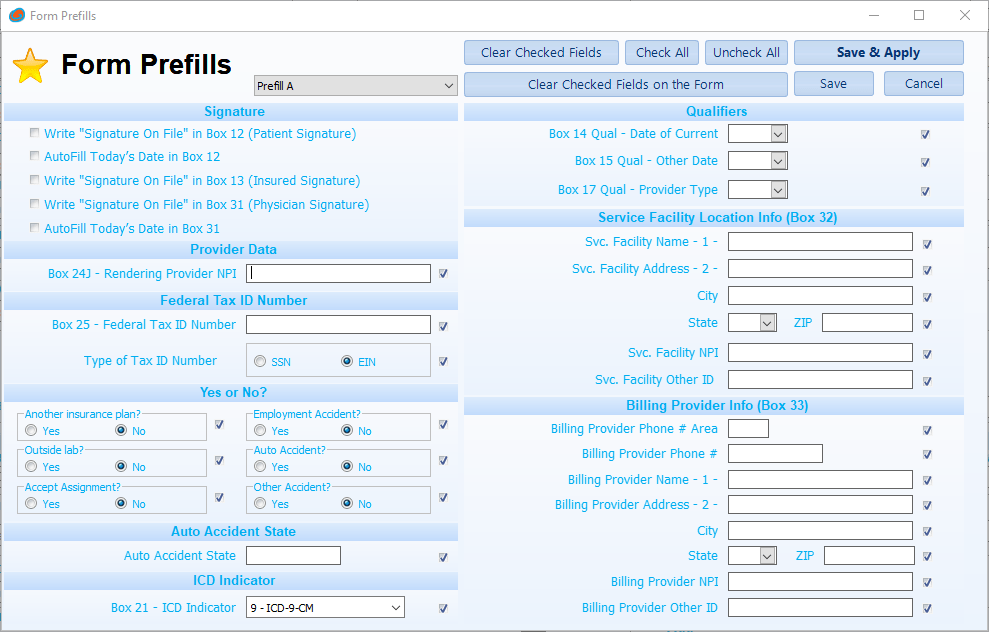 HCFA1500 Fill & Print Medical Billing Form Software