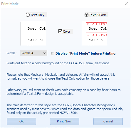 HCFA-1500 Fill & Print Medical Billing Form Software