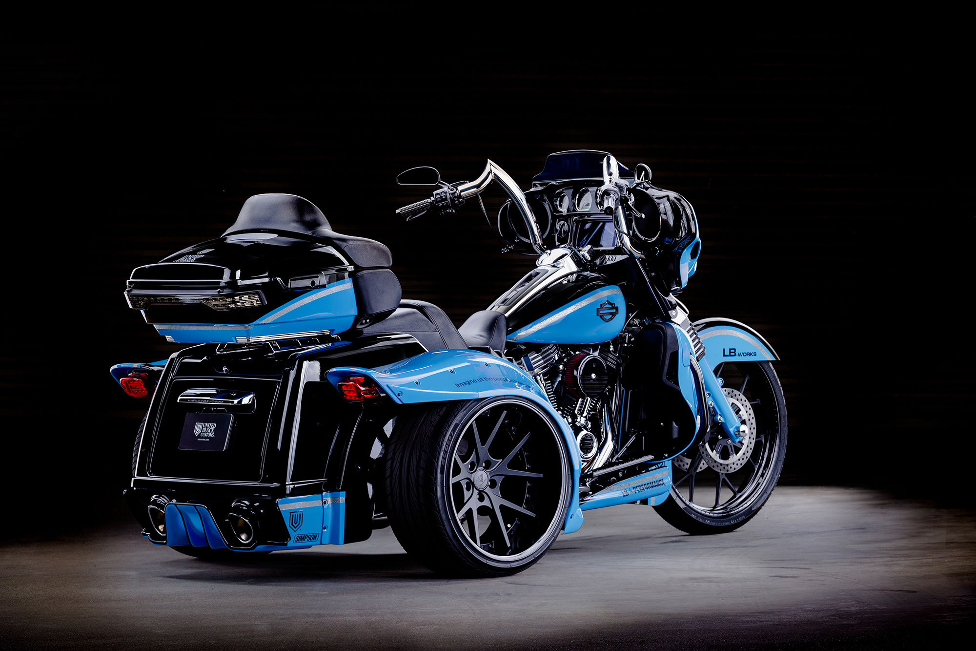 TRI GLIDE ULTRA 2014 “LB TRIKEWORKS “BODY KIT UNITED BLOCK CUSTOMS