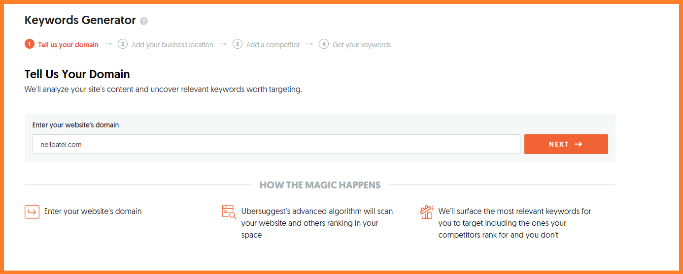 Ubersuggest Keywords Generator Ubersuggest