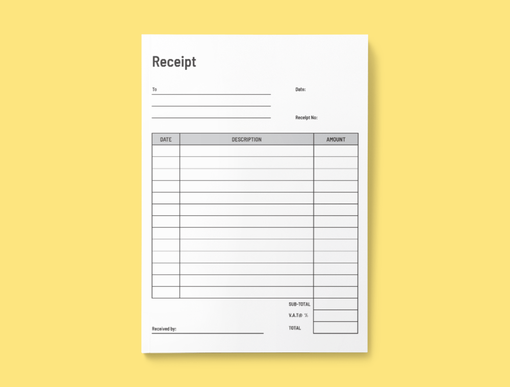 General Receipt Book UBIX