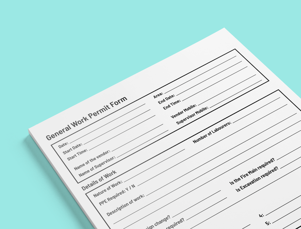 General Work Permit Form UBIX