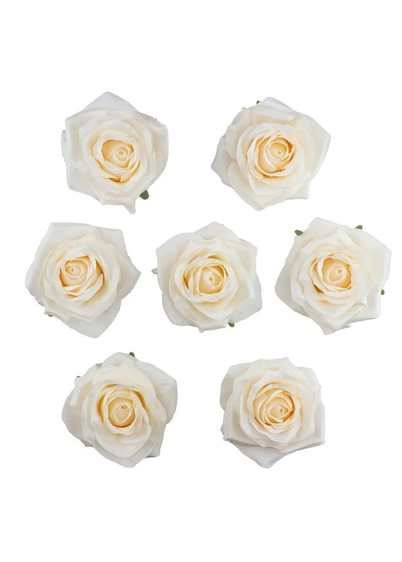 Real Touch Artificial Rose Head Pack of 50 Silk Flowers