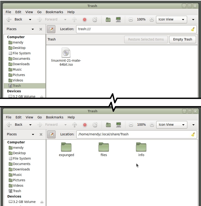 Can't empty a file from Trash Ubuntu MATE Community