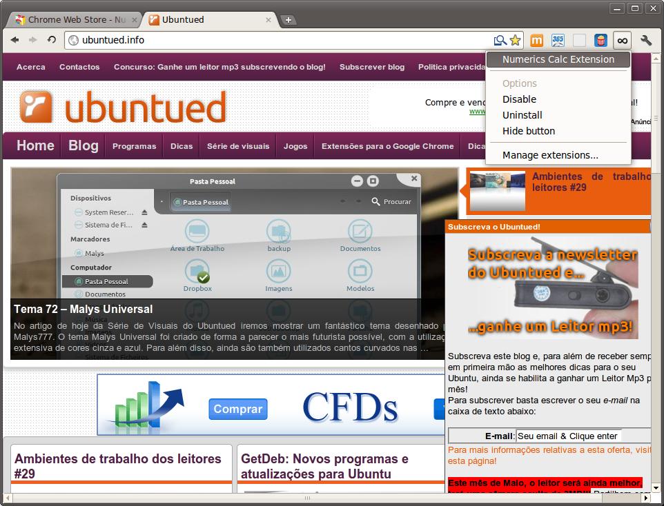 gInfinity, Better History, Numerics Calc Extension 3 excelentes