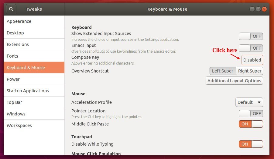 How to Enable and Set Compose Key in Ubuntu 18.04 UbuntuHandbook