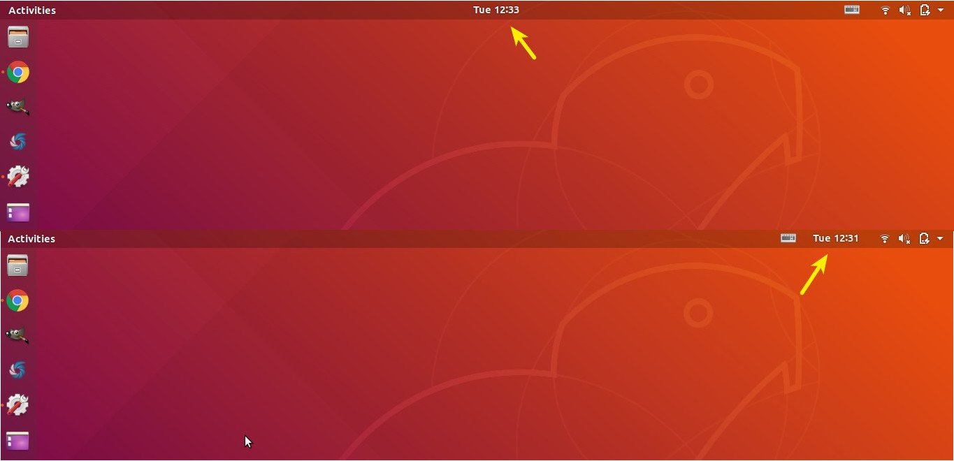 [Quick Tip] Move Clock To The Right of Top Panel in Ubuntu 18.04/20.04