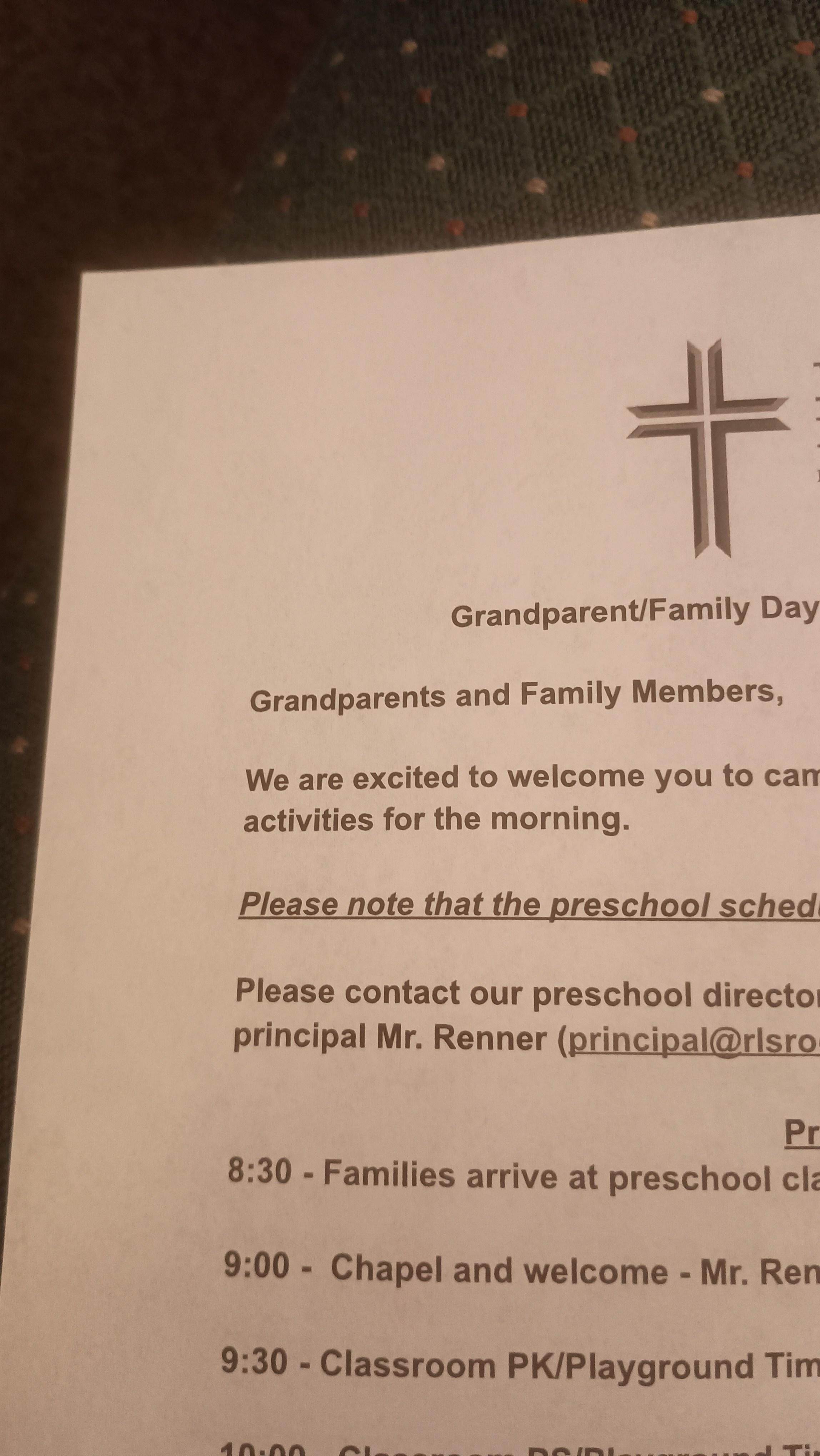 Grandparent/ Family Day Covered By Faith Rentals