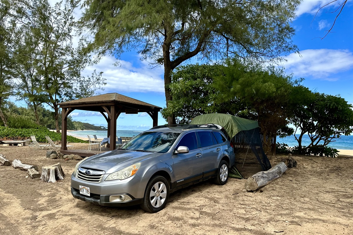 Kauai Camping and Drive in a Subaru Glamping Style Kauai Rooftop Campers