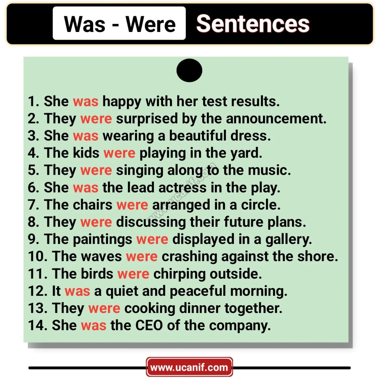 Was And Were Use, Structures & 100+ Was And Were Sentences Example