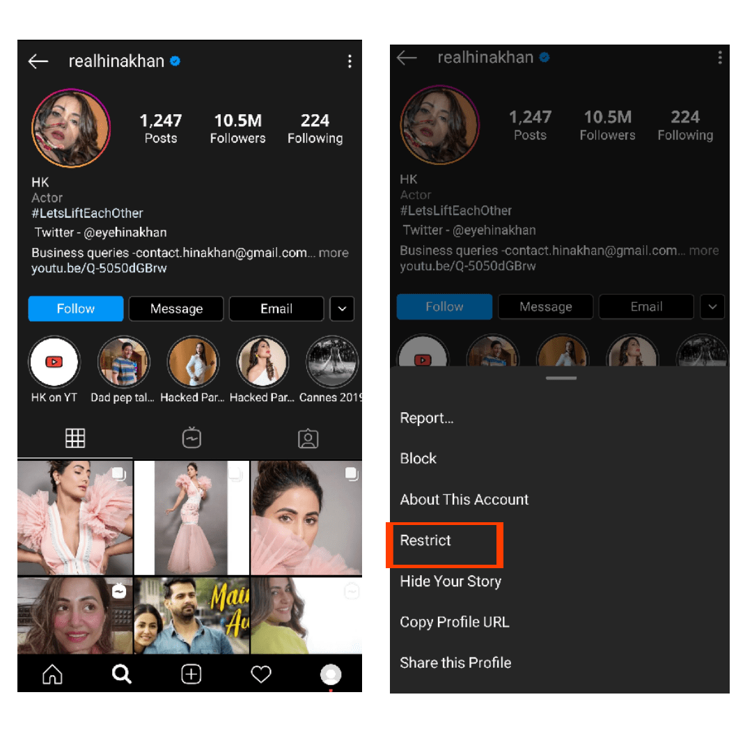 How to block someone on Instagram or restrict him Famous Seller