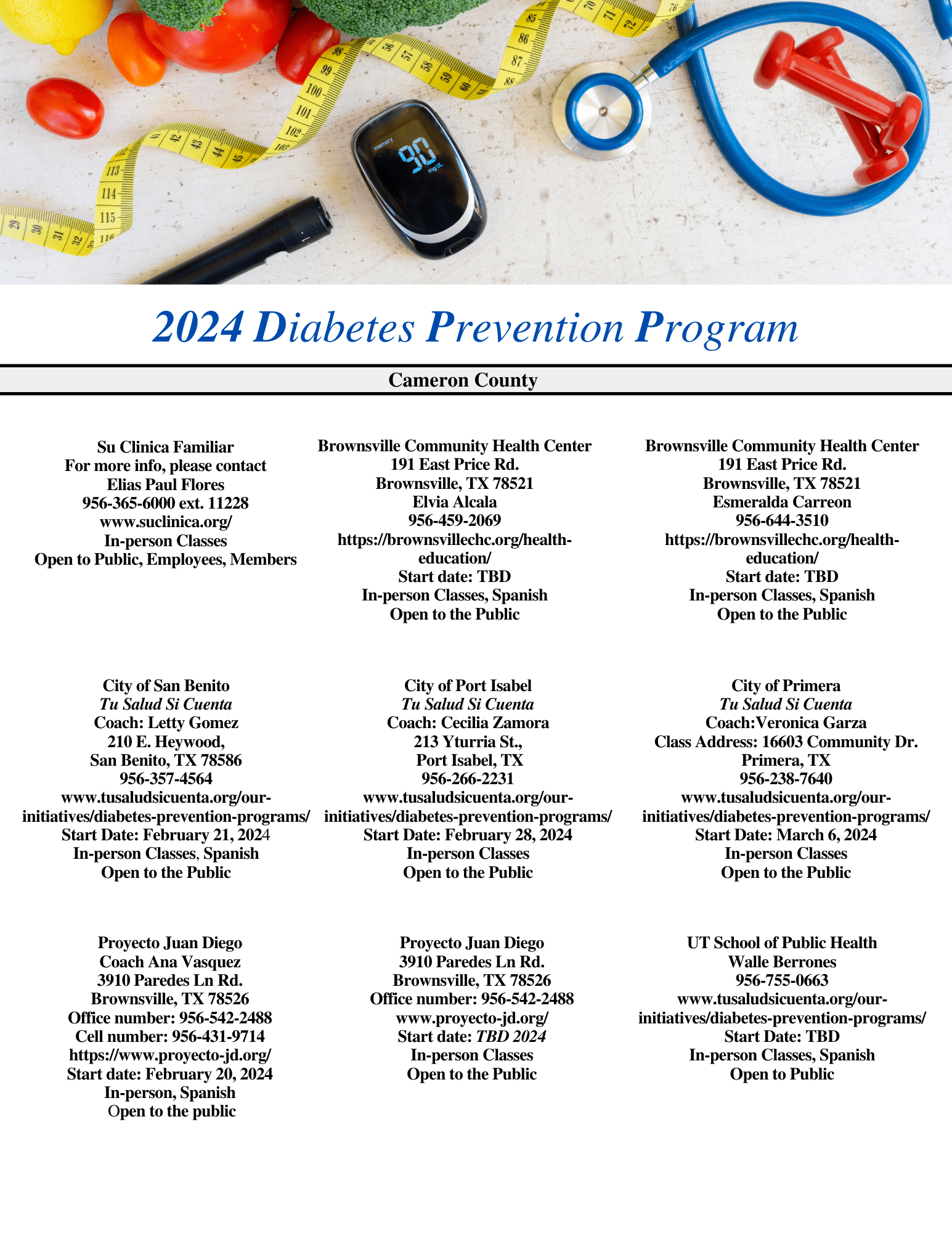 Diabetes Prevention Programs RGV UCD