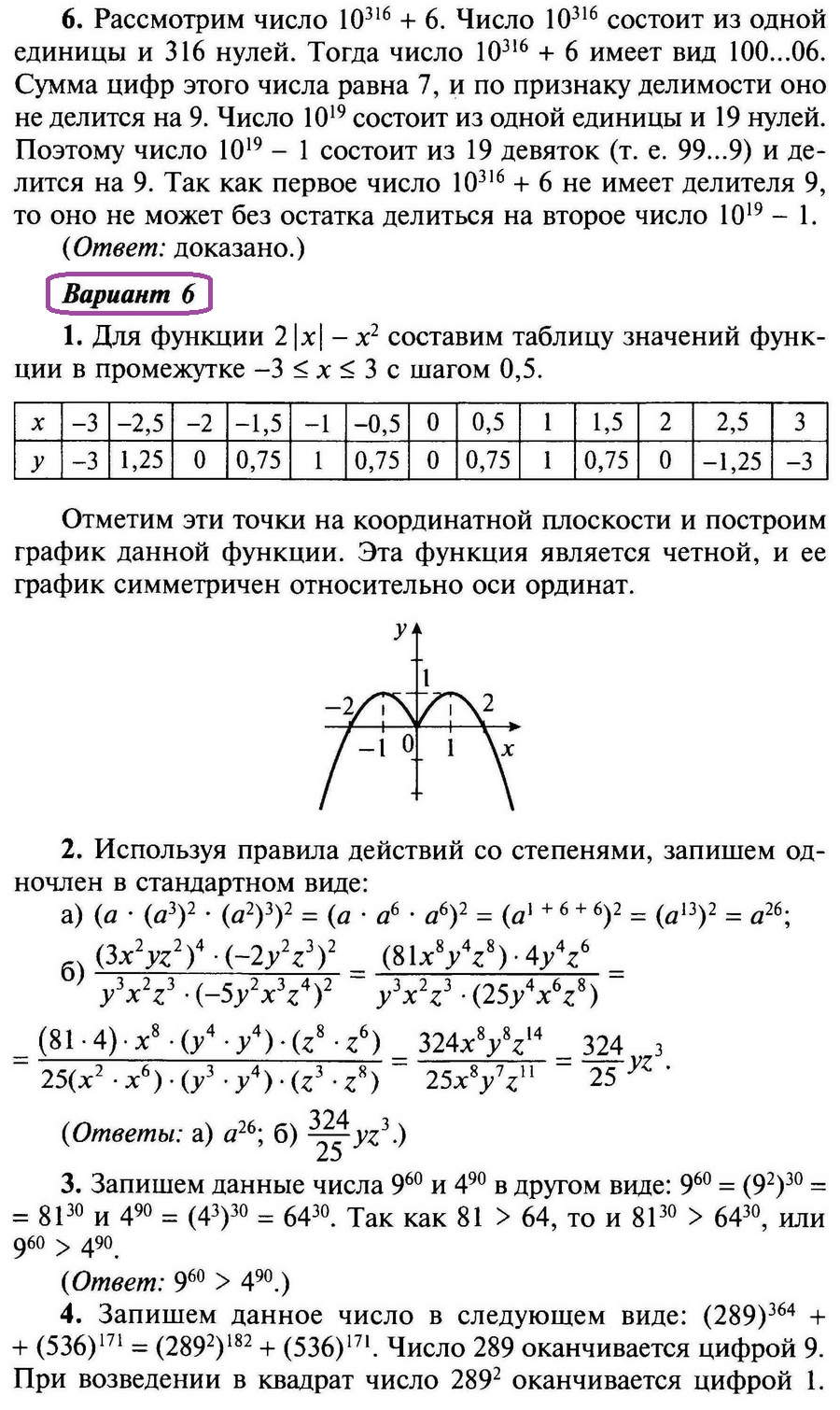 Алгебра 7 Макарычев Контрольная работа 4 с ответами
