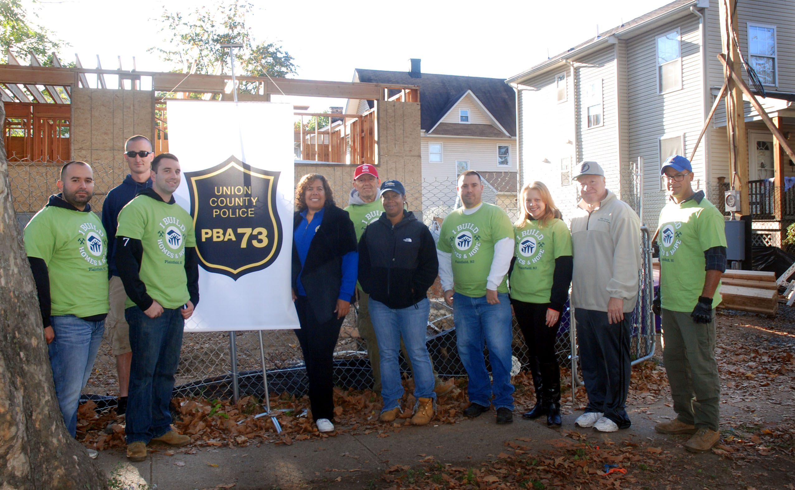 Union County Police PBA Local 73 Volunteers with Habitat for Humanity