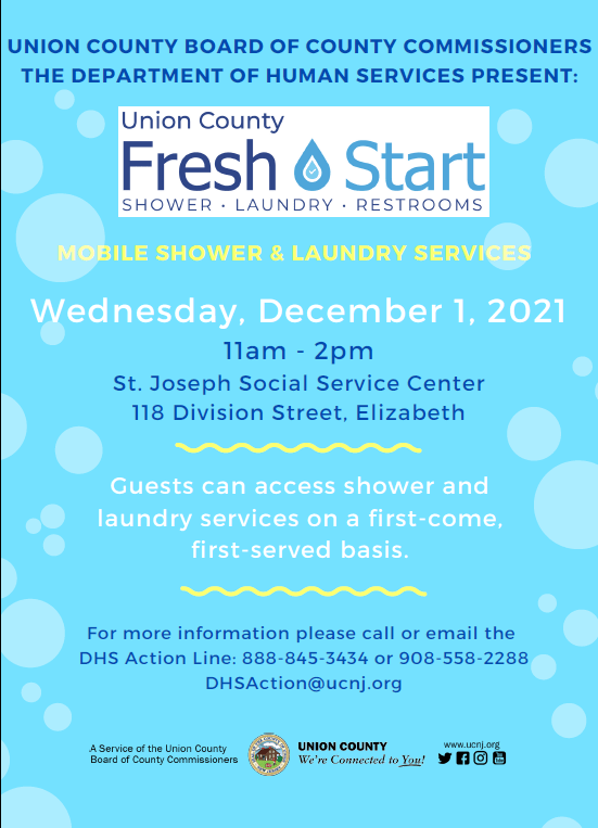 Union County to Hold First Fresh Start Mobile Shower and Laundry