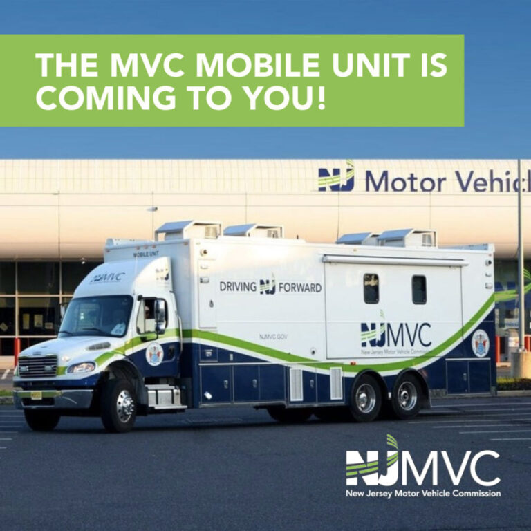 New Jersey Motor Vehicle Commission Mobile Unit Visiting Union County County of Union