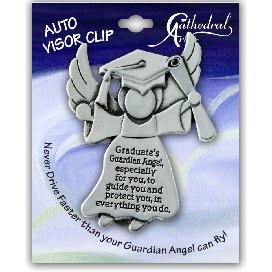 Visor Clip Graduate's Guardian Angel Universal Church Supplies