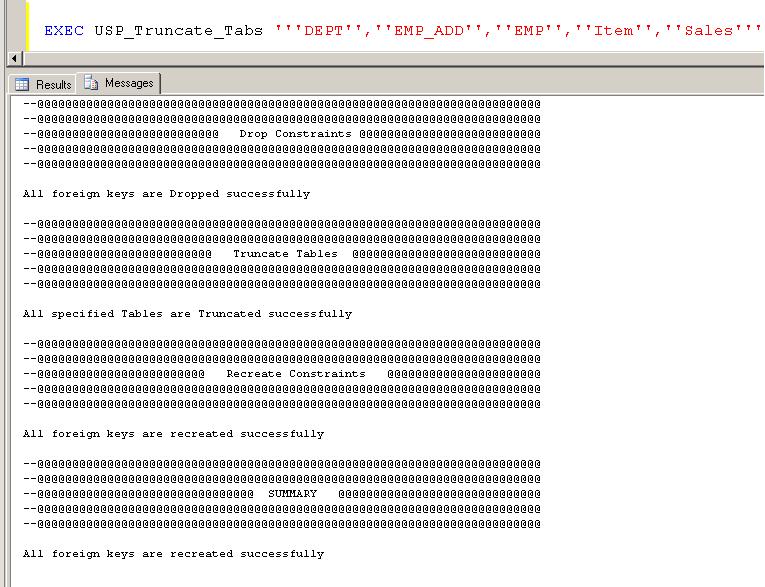 How To Truncate Table In Sql Server With Foreign Key Constraint at